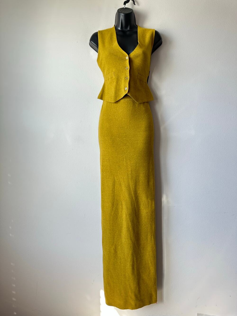 Jluxlabel Moss Cassidy Two Piece Skirt Set Vest Maxi Knit NWT Size S